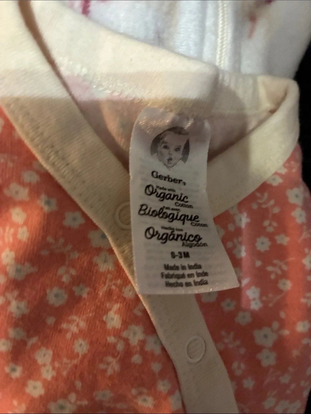 10pc 0-3 months footies bundle for baby girl brands Carter's ,Gerber ChicPea